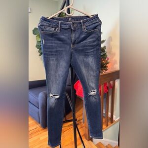GAP Dark Blue Distressed Skinny Jeans